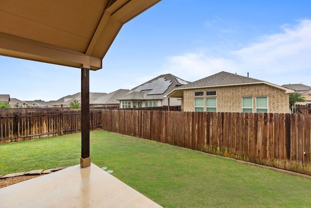 1012 Swan Flower St, Leander, TX 78641 - fenced backyard featuring a patio area and a residential view