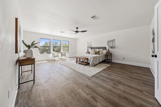 2003 Carriage Club Dr, Cedar Park, TX 78613 - bedroom featuring dark wood-style flooring and ceiling fan
