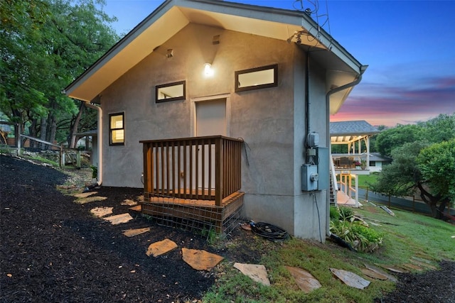 8900 Rockcrest Dr, Austin, TX 78759 - back of property featuring stucco siding