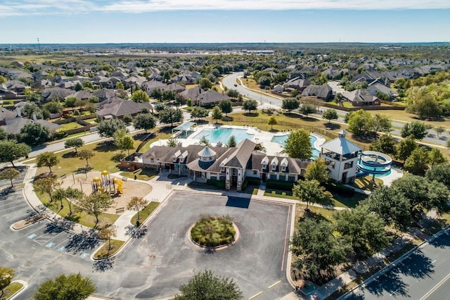 16708 Rakesh Way, Manor, TX 78653 - aerial view of residential area featuring a pool area