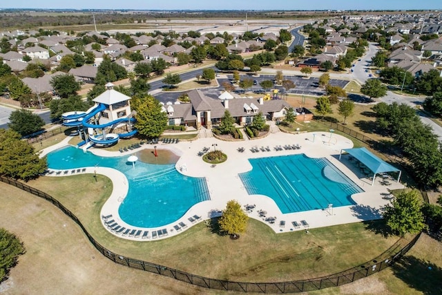 16708 Rakesh Way, Manor, TX 78653 - aerial view of residential area featuring a pool area