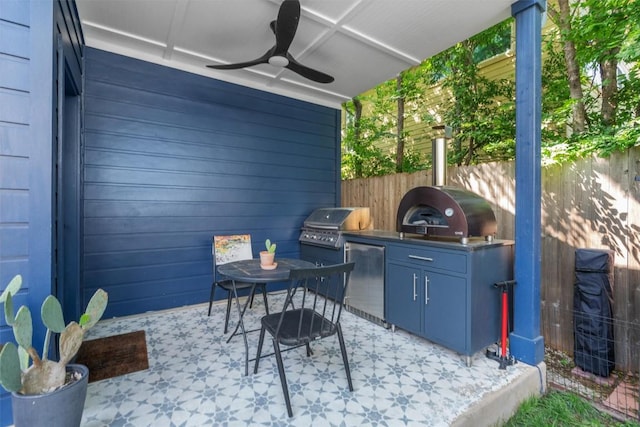 5308 Evans Ave Unit 2, Austin, TX 78751 - view of patio / terrace featuring a ceiling fan and outdoor dining space