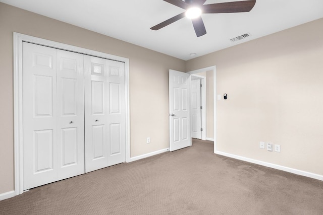 7805 Manassas Dr, Austin, TX 78745 - unfurnished bedroom featuring carpet, a closet, and ceiling fan