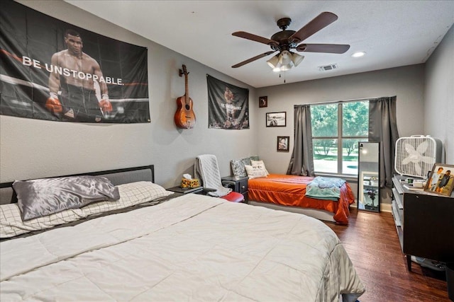 1619 Twin Island Dr, Lockhart, TX 78644 - bedroom featuring wood finished floors and recessed lighting