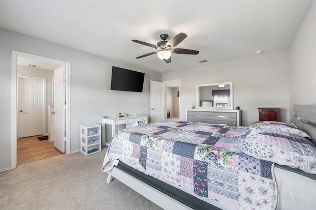 651 Bayberry Cir, Buda, TX 78610 - bedroom with carpet floors, ceiling fan, and baseboards