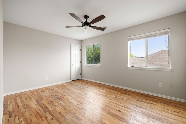 701 Stansted Manor Dr, Pflugerville, TX 78660 - unfurnished room featuring light wood-style flooring and ceiling fan