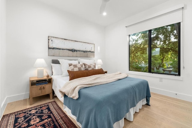 1908 Goodrich Ave Unit B, Austin, TX 78704 - bedroom featuring wood finished floors, baseboards, and recessed lighting