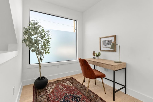 1908 Goodrich Ave Unit B, Austin, TX 78704 - office area with light wood-style floors and baseboards