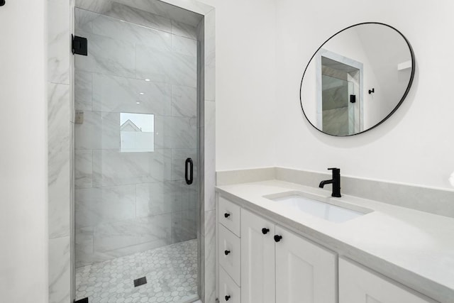 1908 Goodrich Ave Unit B, Austin, TX 78704 - full bathroom with vanity and a marble finish shower