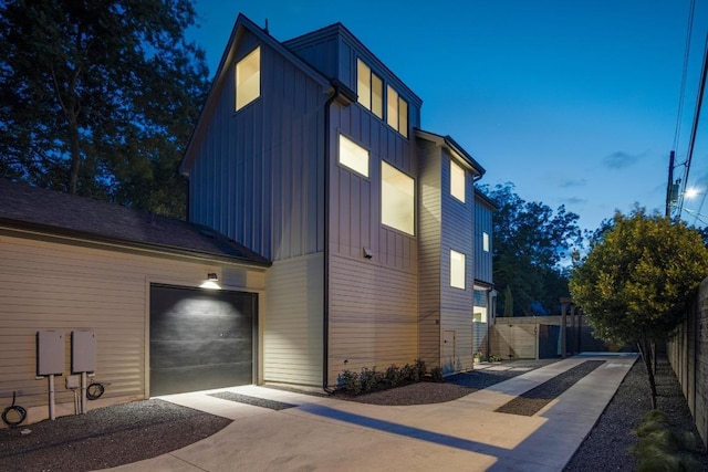 1908 Goodrich Ave Unit B, Austin, TX 78704 - view of front of home with driveway and board and batten siding
