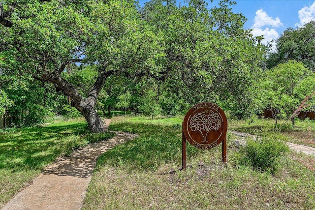 view of community sign