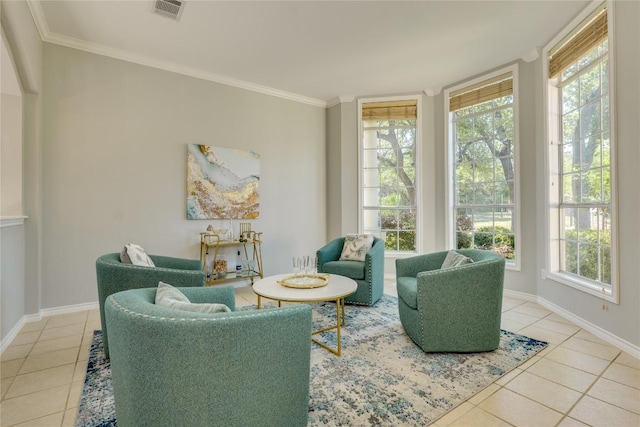 5133 Valburn Ct, Austin, TX 78731 - sitting room with tile patterned floors, healthy amount of natural light, and ornamental molding