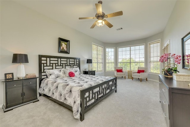 5133 Valburn Ct, Austin, TX 78731 - bedroom featuring light colored carpet and a ceiling fan