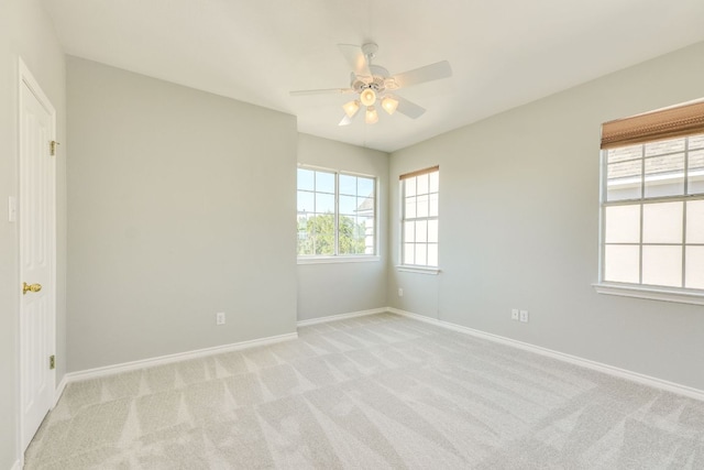 5133 Valburn Ct, Austin, TX 78731 - spare room featuring ceiling fan and light colored carpet