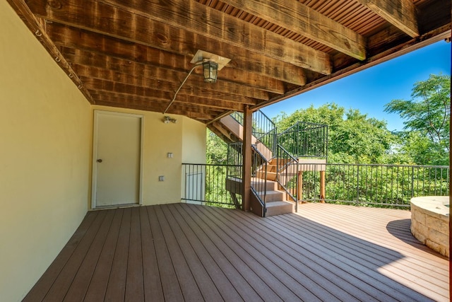 5133 Valburn Ct, Austin, TX 78731 - wooden deck with stairs