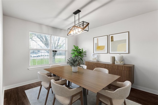 1600 Gretchen Dr, Cedar Park, TX 78613 - dining space with baseboards and dark wood-style floors