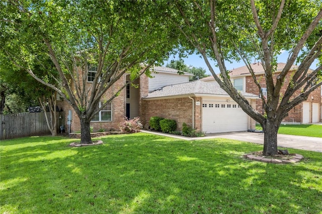 1600 Gretchen Dr, Cedar Park, TX 78613 - view of front of house featuring a garage, concrete driveway, brick siding, and a shingled roof