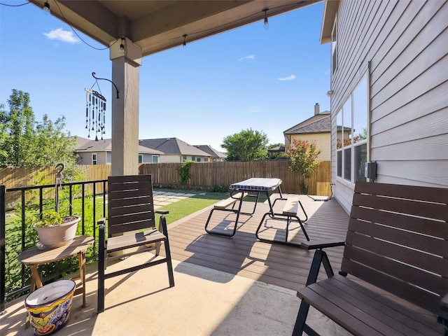 7609 Lazy Creek Dr, Austin, TX 78724 - wooden deck with a fenced backyard