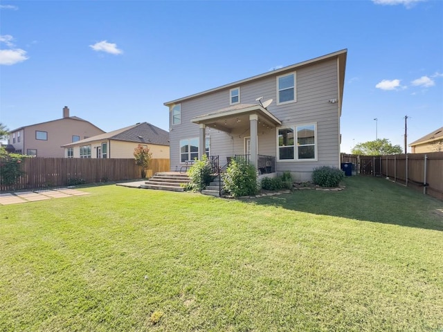 7609 Lazy Creek Dr, Austin, TX 78724 - rear view of property with a fenced backyard