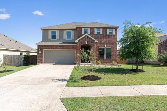 7609 Lazy Creek Dr, Austin, TX 78724 - traditional-style house featuring brick siding, a garage, and driveway