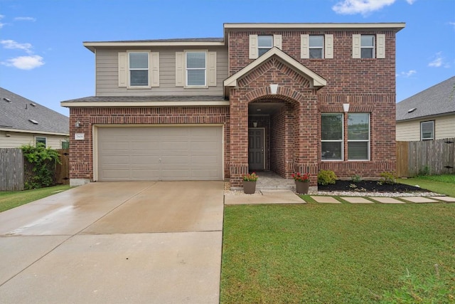 7609 Lazy Creek Dr, Austin, TX 78724 - traditional-style house featuring brick siding, an attached garage, and concrete driveway