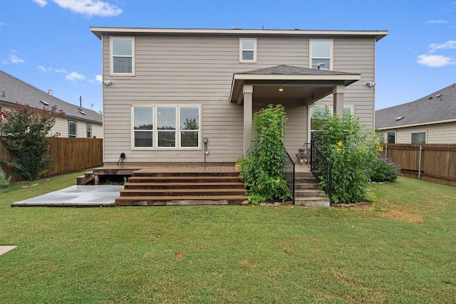 7609 Lazy Creek Dr, Austin, TX 78724 - back of house with a fenced backyard and a deck