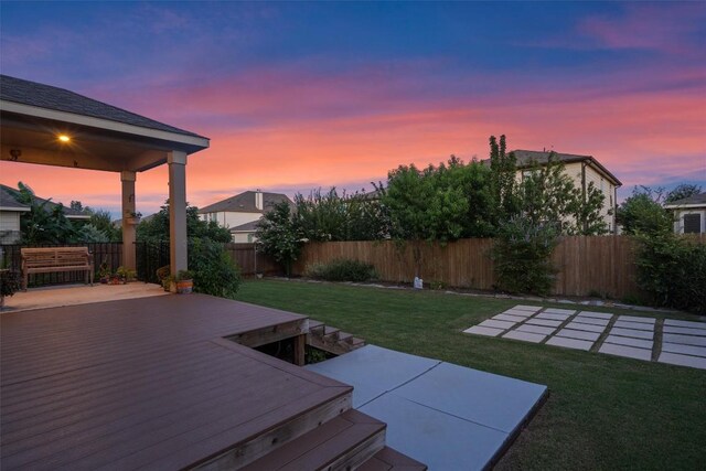 7609 Lazy Creek Dr, Austin, TX 78724 - fenced backyard with a wooden deck and a patio area