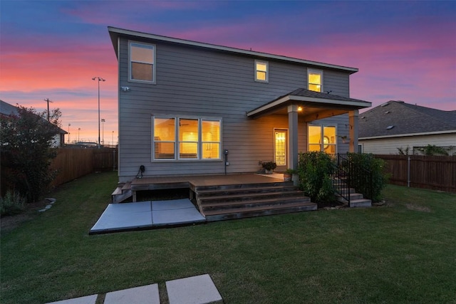 7609 Lazy Creek Dr, Austin, TX 78724 - rear view of property with a fenced backyard and a deck
