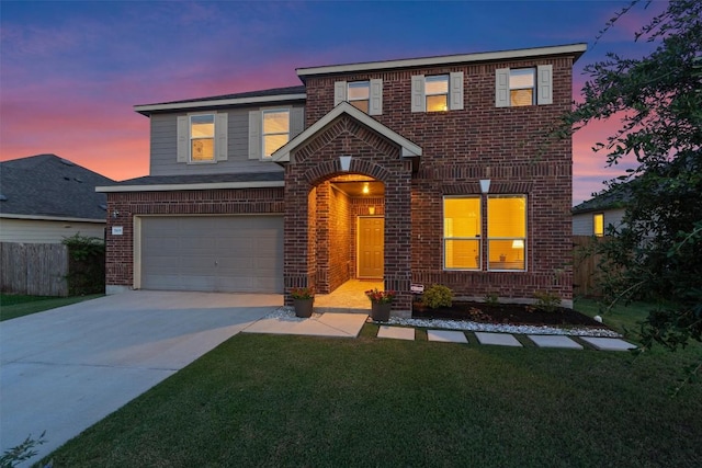 7609 Lazy Creek Dr, Austin, TX 78724 - traditional-style home with brick siding, driveway, and an attached garage