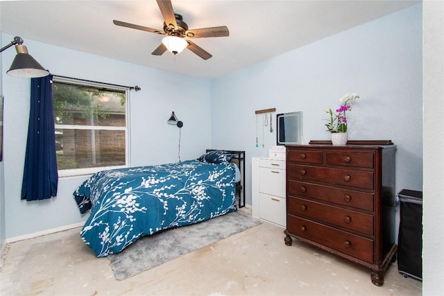 12 Catalpa Ct, Belton, TX 76513 - bedroom featuring concrete floors and ceiling fan