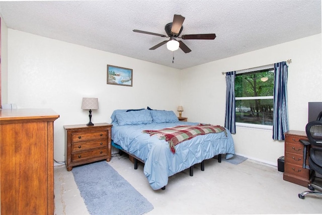 12 Catalpa Ct, Belton, TX 76513 - carpeted bedroom with a textured ceiling and a ceiling fan