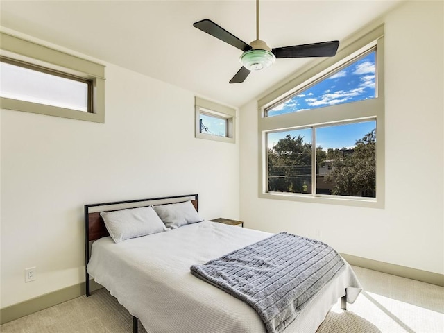 614 Terrell Hill Dr Unit B, Austin, TX 78704 - carpeted bedroom featuring ceiling fan and vaulted ceiling