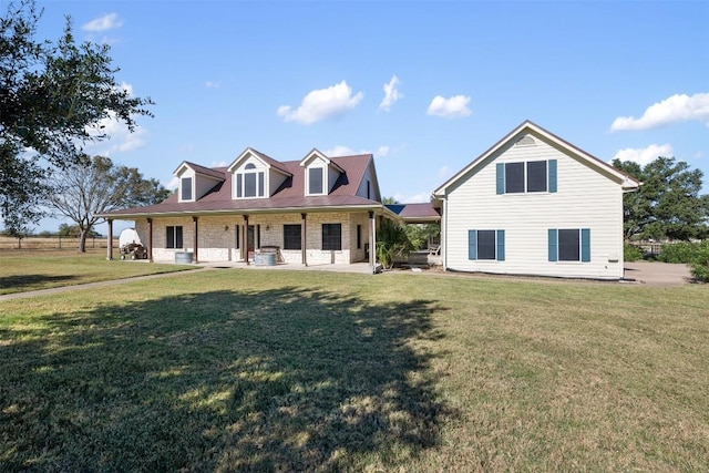 155 Gabriel Farms Dr, Hutto, TX 78634 - view of front of house with a porch and a front lawn