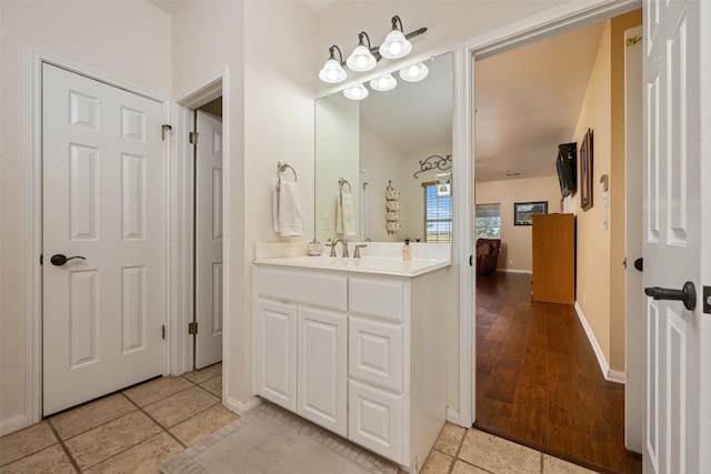 155 Gabriel Farms Dr, Hutto, TX 78634 - bathroom with vanity and baseboards