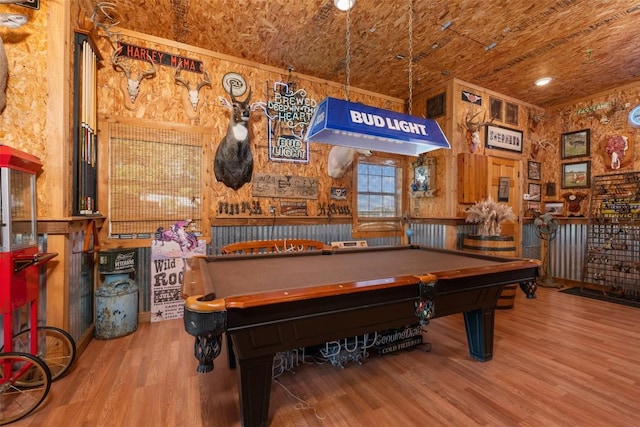 155 Gabriel Farms Dr, Hutto, TX 78634 - recreation room with billiards and wood finished floors
