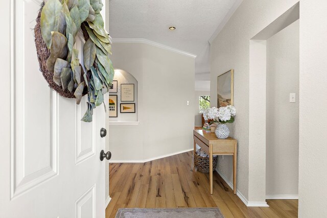 1107 Remington Dr, Leander, TX 78641 - entrance foyer featuring ornamental molding and wood finished floors