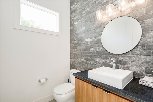 1305 Village W Dr, Austin, TX 78733 - bathroom featuring vanity and backsplash