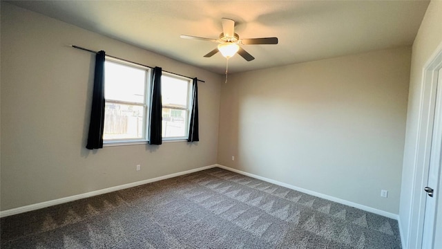 310 Dipprey Ln, Georgetown, TX 78628 - carpeted empty room with ceiling fan and baseboards
