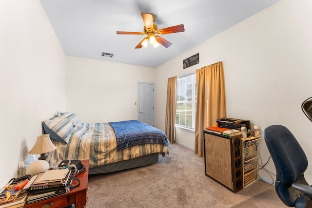 221 Breakaway Rd, Cedar Park, TX 78613 - bedroom with an office area, carpet flooring, and ceiling fan