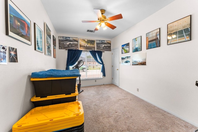 221 Breakaway Rd, Cedar Park, TX 78613 - bedroom featuring carpet, baseboards, and ceiling fan