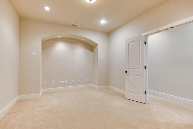 1036 Liberty Park Dr Unit 20, Austin, TX 78746 - unfurnished room with light carpet, recessed lighting, and baseboards