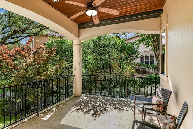 1036 Liberty Park Dr Unit 20, Austin, TX 78746 - balcony featuring ceiling fan
