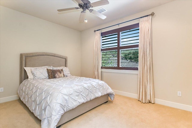 1036 Liberty Park Dr Unit 20, Austin, TX 78746 - carpeted bedroom featuring baseboards and a ceiling fan