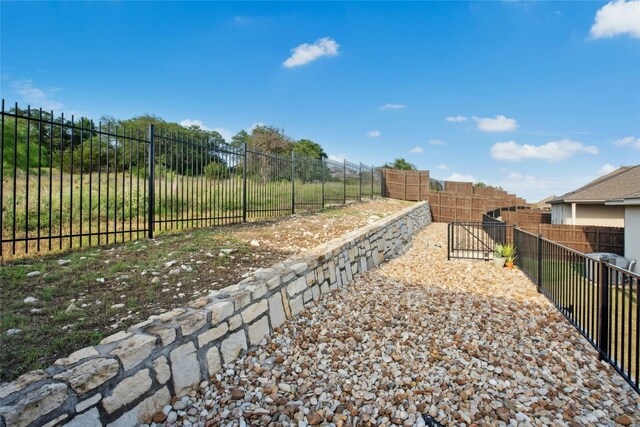 view of fenced backyard