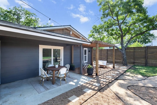 616 Bissonet Ln, Austin, TX 78752 - fenced backyard with a patio and a pergola