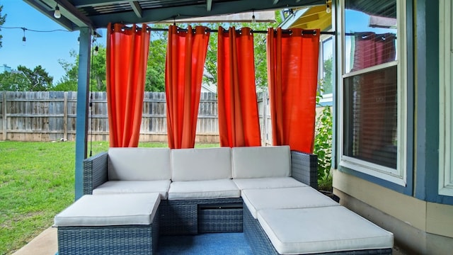 708 Chestnut Xing, Cedar Park, TX 78613 - view of patio / terrace with an outdoor living space