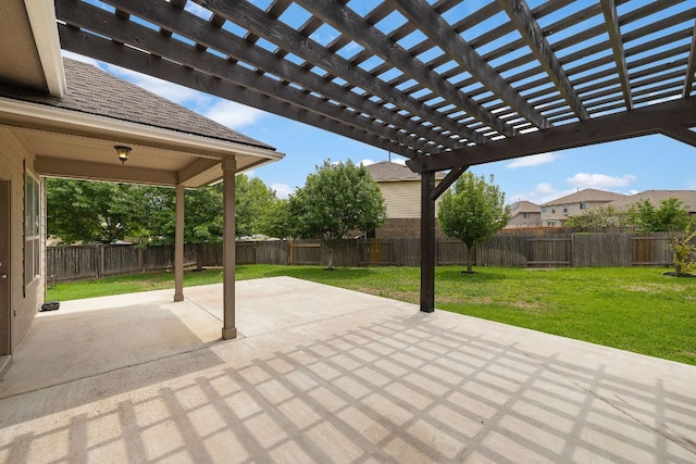view of patio / terrace with a pergola
