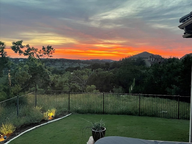 3920 Vail Dv, Bee Cave, TX 78738 - view of yard at dusk