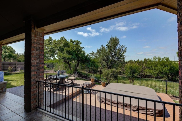 3920 Vail Dv, Bee Cave, TX 78738 - fenced backyard featuring outdoor dining space and a patio area