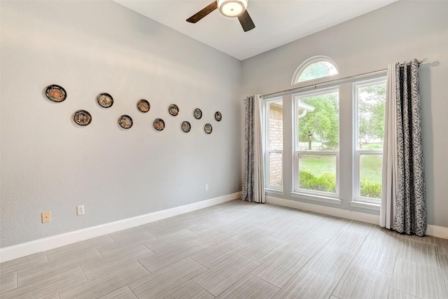 9840 N Live Oak Rd, Salado, TX 76571 - empty room featuring ceiling fan and baseboards